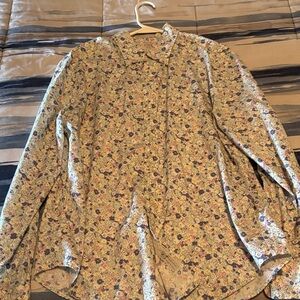 J. Crew Pastel Floral Button-Up Shirt